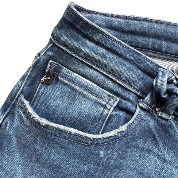 KanCan Jeans Womens Sz 13 30 Blue Straight High Rise Crop Preppy Casual - Picture 6 of 15